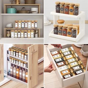 المطبخ غطاء الخيزران الزجاج توابل شاكر مربع الملح والفلفل مطحنة زجاجة مع قمع والتسمية - Product Image 6