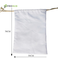 Sacs cadeaux de Noël en toile Prosub avec cordon de serrage, sublimation, logo personnalisé imprimé, sac du Père Noël