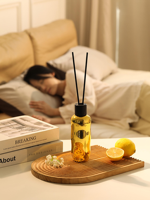 Diffuseur de parfum d'ambiance de luxe élégant à prix équitable, bouteille plaquée or 200 ml, bâtonnets en fibre, pour chambre à coucher