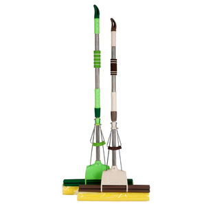 Fregona de colodión directa de fábrica de 38cm, cesta de plástico, esponja de limpieza sostenible de alta capacidad, rodillo, fregona retráctil - Product Image 1
