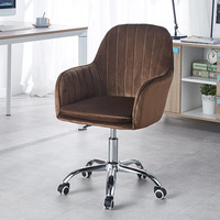 Chaise de salle à manger en tissu velours, pied métallique de luxe, pivotant et moderne, gris, livraison directe