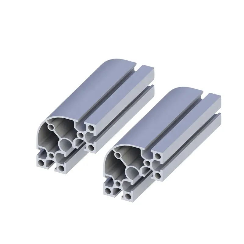 Cadre de profilé extrudé en aluminium Fente en T Fente en V 40X40 Profilés en aluminium industriel noir extrudé sur mesure