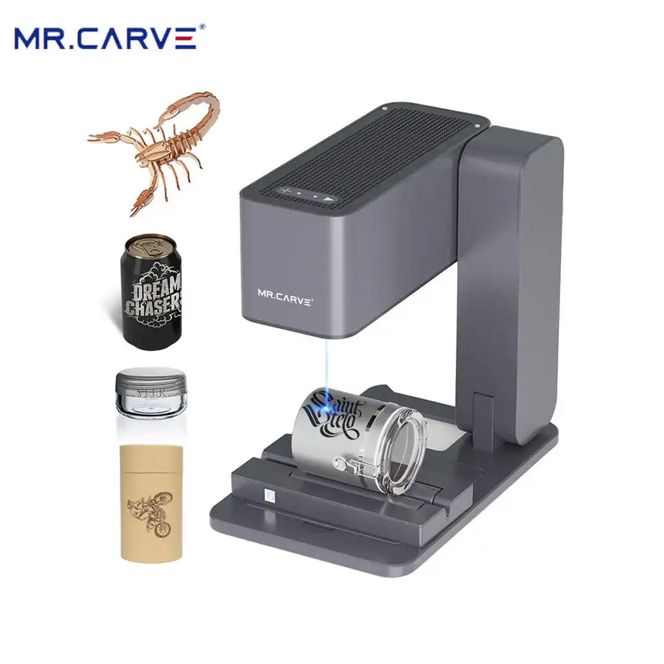 Portátil MR.CARVE C1 Desktop Mini Vidro Marcação De Corte De Madeira DIY Gravura Elétrica Máquina De Gravura A Laser