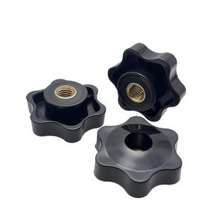 Tornillo de orificio pasante de seis estrellas para herrajes de cocina Tuerca en forma de estrella de con cabeza de goma y tapa de ajuste de mango de plástico - Product Image 1