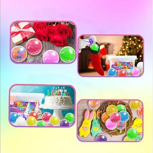 Pelotas Antiestrés de 3.5cm con Cuentas de Agua, Pelotas de Gel Suave TPR para Apretar, Pelotas Estilo Uva - Product Image 4