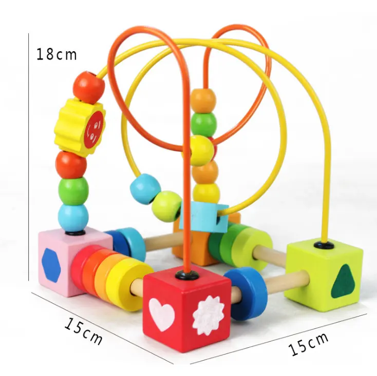 Mainan Kayu Edukasi Dini Anak-anak, Teka-teki Fleksibel Jari Latihan Anak, Mainan Kayu Mencerahkan untuk Anak-anak