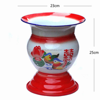 Corbeille à fruits traditionnelle de style chinois des années 1960, décoration de table de cuisine antique, bols en émail, présentoir à fruits, légumes et vin