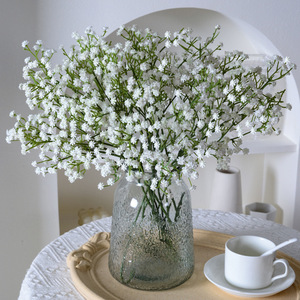 Décoration de table pour hôtel, maison, centre de table artificiel, fleurs artificielles gypsophile blanches pour mariage - Product Image 2