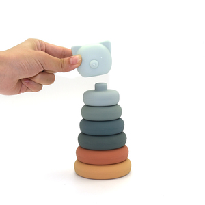 <span class=keywords><strong>C</strong></span>ổ phiếu BPA miễn phí xếp chồng vui vẻ mềm Teether gấu động vật Silicone đồ chơi mọ<span class=keywords><strong>c</strong></span> răng Đồ chơi bé Stacker đồ chơi - Product Image 2