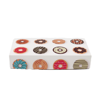 Nouvelle boîte d'emballage personnalisée blanche avec impression, toutes tailles disponibles, boîte alimentaire pour donuts, boîte à gâteaux, boîte à donuts sucrés