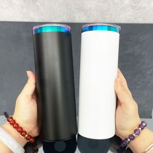 Vacuum Insulated Laser Engrave <b>Mirror</b> Green Underneath 20oz Straight Tumbler with Lid and Straw - Product Image 3
