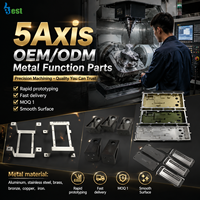 Pièces fonctionnelles métalliques usinées CNC 5 axes OEM ODM, composants personnalisés de précision en aluminium, acier inoxydable et laiton