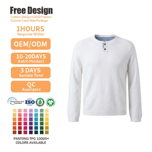 เสื้อสเวตเตอร์ไหมเมอริโนแขนยาว คอกลม แบรนด์ OCS สำหรับผู้ชาย แฟชั่นฤดูหนาว ดีไซน์ทันสมัย - Product Image 2