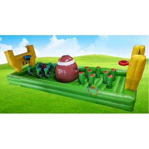 Château gonflable personnalisable sur le thème du football américain avec jeu <span class=keywords><strong>de</strong></span> lancer et attractions gonflables <span class=keywords><strong>de</strong></span> basketball à <span class=keywords><strong>louer</strong></span> - Product Image 1