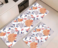 Tapis de sol ergonomique anti-fatigue floral moderne et minimaliste pour la maison, idéal pour les cuisiniers et les boulangers qui restent debout toute la journée – Votre pieds vous remerceront !