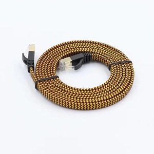 Plaqué or Sftp Cat7 Câble <span class=keywords><strong>Ethernet</strong></span> Cat 7 Cordon De Raccordement Plat Rj45 Cat7 Patch Câble 3m 25 Pi 100ft Cat 7 Prise Réseau Câble <span class=keywords><strong>Prix</strong></span> - Product Image 1