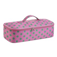 Large Capacity Polka Dot Hair Tools Travel Bag Portable Hair Dryer Storage Organizer Case for Blow Dryer Nozzles Accessories
