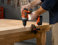 Perceuse sans fil 21V Lithium-Ion, 1350 tr/min, vitesse variable, perçage du bois jusqu'à 40mm, pour bricolage, atelier et réparation
