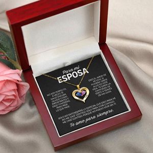 Heart Shape Inlaid Zircon Clavicle <b>Chain</b> Double Stone Heart Pendant Necklace For Wife Anniversary Gift Jewelry For Women - Product Image 2
