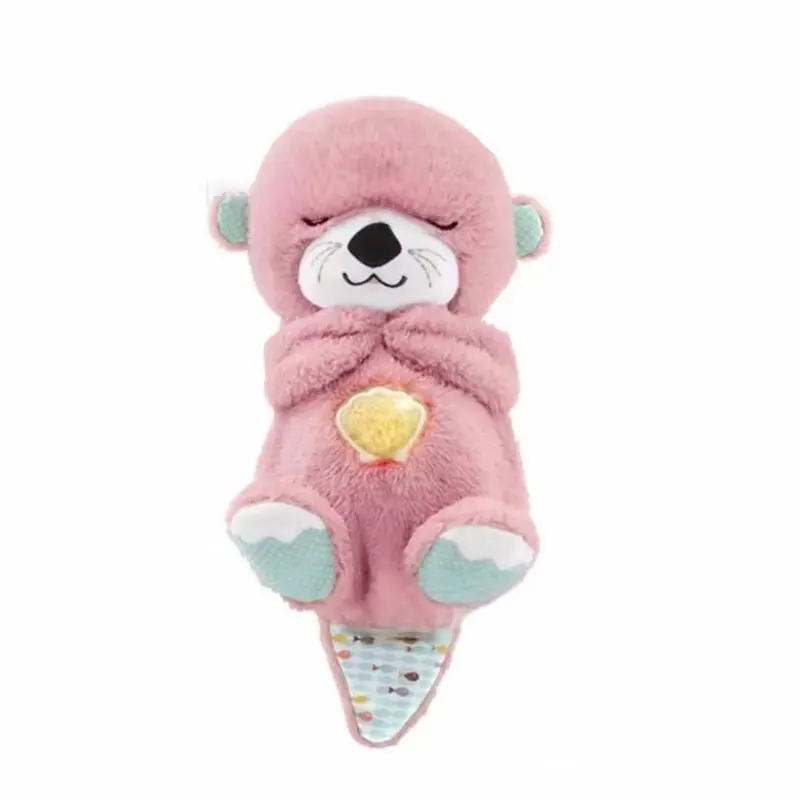 Popular Breathing Bear Otter Plush Toy Baby Children Soothing Accompanying Musical Kola Bear Sleeping Doll