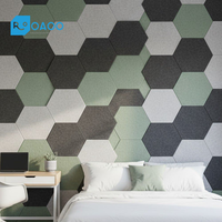 Panneaux muraux acoustiques hexagonaux autocollants en PET, décoration moderne et colorée, insonorisants