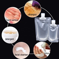 Pochette à presser vide rechargeable 10ml 30ml 50ml 100ml 200ml pochette à bec debout en plastique pour shampooing lotion cosmétique