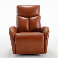 Fauteuil inclinable à moteur unique en cuir pleine fleur brun rougeâtre Power Leisure avec 270 °   Rotation et 30 °   Vente en gros de pierres