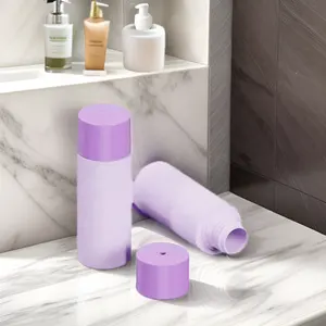 Choebe round soft touch hdpe plastic matte empty body oil shampoo conditioner cosmetic bottles 80ml 200ml with twist cap