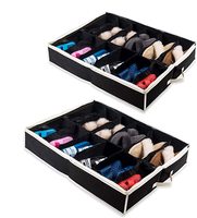 Boîtes de rangement de chaussures transparentes, lot de 12, casiers pliables, sous-verre, pour le stockage de chaussures