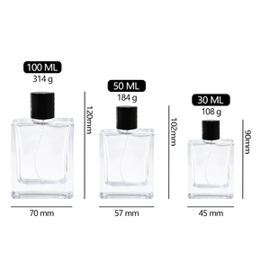 Thiết kế mới bán buôn <span class=keywords><strong>30ml</strong></span> 50ml 100ml chai nước hoa rõ ràng chai nước hoa chai nước hoa với mũ đen - Product Image 6