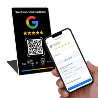 Support d'affichage personnalisé avec code QR, puce NFC, carte PVC sans contact, carte de membre, carte cadeau Google Play, support de lecture par balayage