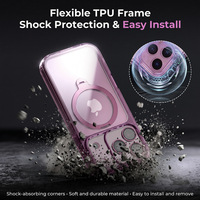 AUREXIONICS Clear Case untuk iPhone 18 Pro Max dengan Perlindungan Kamera