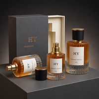 Flacon de parfum en verre unique et luxueux, 30 ml, 50 ml, 100 ml, flacon de parfum vide rechargeable avec boîte cadeau