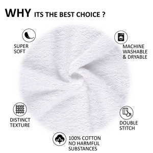 High Quality 100% Cotton <b>Bath</b> Hotel <b>Towels</b> <b>Set</b> Rectangle Shaped Soft Comfortable Disposable Home Plain Solid Color Child - Product Image 4