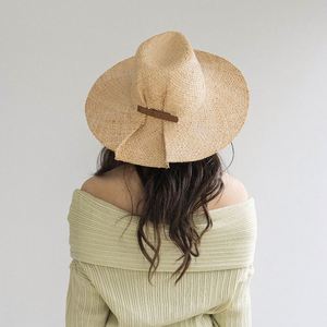 Wholesale New Summer Fashion Women Raffia <b>Straw</b> Sun Hat Double Layer Pleated Belt Buckle Jazz <b>Fedora</b> Hat Beach <b>Straw</b> Hats - Product Image 4