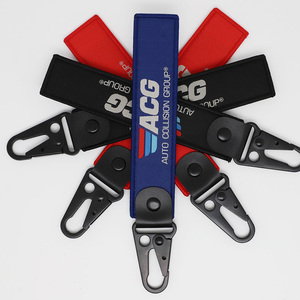 Lbr Quà Tặng Tùy Chỉnh Khuyến Mãi Máy Bay Phản Lực Tag Thêu Logo Keychain Đôi Bên Dệt Xe Máy Chìa Khóa Tag - Product Image 2