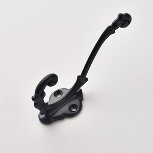 Zinc Alloy Wall Mounted Robe <b>Hook</b> Black Traditional Design For <b>Bathroom</b> Kitchen Dressing Room - Product Image 4