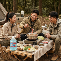 Réchaud de camping Deyanhaohuo haute efficacité à combustion complète, compact, léger, avec contrôle manuel de la température