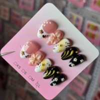 Vente en gros de faux ongles haut de gamme lisses faits à la main, design personnalisé, couverture complète, nail art Halloween