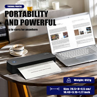 Printer Thermal Nirkabel Portabel 203DPI Ukuran A4/Letter Kompatibel dengan Ponsel Laptop Kertas Biasa Printer Mobile Stok Tersedia