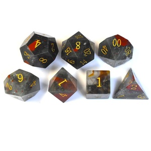 <span class=keywords><strong>Dados</strong></span> de Piedra Poliédricos Multifacéticos para Juegos de Mesa, Diseño Creativo, Cristal Rosa Ojo de Gato, Estilo Ángulo Recto, Venta al Por Mayor Disponible - Product Image 1