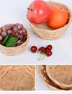 Juego de Cestas de Bambú Sostenible para Frutas |   Cestas de Almacenamiento Apilables para Exhibición en Tiendas y Uso Doméstico - Product Image 4