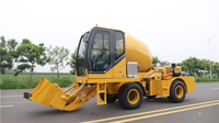 Bétonnière mobile auto-chargeante SLM3500S, poids opérationnel 8100 kg, capacité du tambour 5,3 m³, avec benne de chargement hydraulique