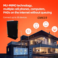 Peralatan Fiber Optik FTTH GM619 ONU ONT 1GE+3FE 2.4G 5G Dual Band GPON EPON XPON ONU CM8145V5 Router WIFI