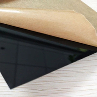 Haute qualité traitement personnalisé 3mm d'épaisseur noir feuille acrylique qualité PE matériel découpe Laser