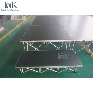 Étape de haute qualité de chargement lourd avec la plate-forme noire et le tuyau en aluminium pour des événements - Product Image 6