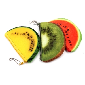 Porte-monnaie et porte-clés créatif en peluche douce Yurui pour enfants, motif fruit, sac à monnaie, sac à clés, <span class=keywords><strong>triangle</strong></span> tridimensionnel - Product Image 2