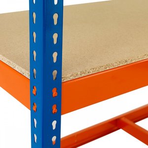 Estantería de punto de <span class=keywords><strong>metal</strong></span> con remache para garaje, estantería resistente de 4 niveles, 180x120x60 cm - Product Image 3
