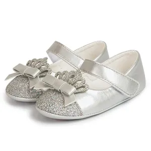 Neue Outdoor-Bling Princess Babyschuhe Gummiweiche sohle rutschfeste Babykleideschuhe für Babys