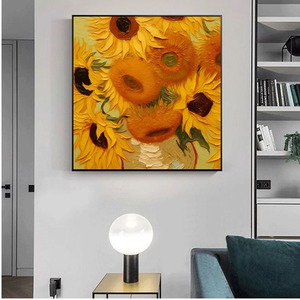 Dipinto di <span class=keywords><strong>girasoli</strong></span> moderni incorniciati decorazione d'interni arte della parete soggiorno decorazioni per la casa - Product Image 1